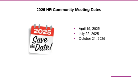 Dates for HRCM 2025