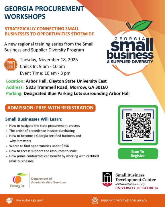 Georgia Procurement Workshop Flyer